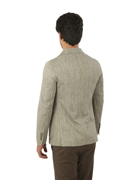 Giacca Circolo Diagonal Canvas Tortora